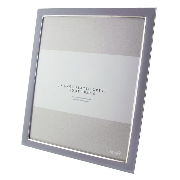Grey Edge Photo Frame 10" x 8" (25cm x 20cm) Grey