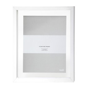 White Floating Photo Frame 10" x 8" (25cm x 20cm)