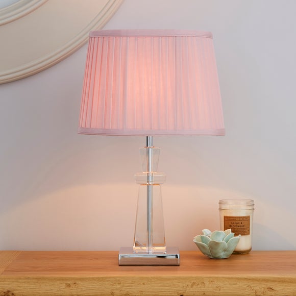 dusky pink bedside lamp
