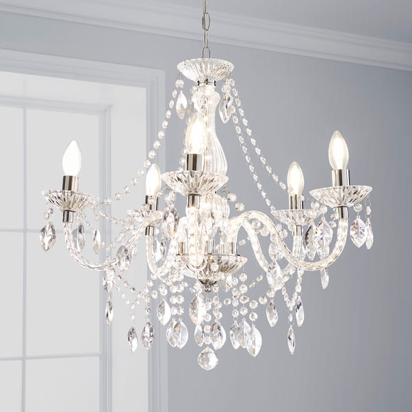 Marie Therese 5 Light Integrated LED Chrome Chandelier image 1 of 7
