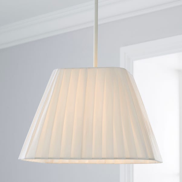 Square Pleat 25cm Tapered Ivory, Cool Lamp Shades For Table Lamps