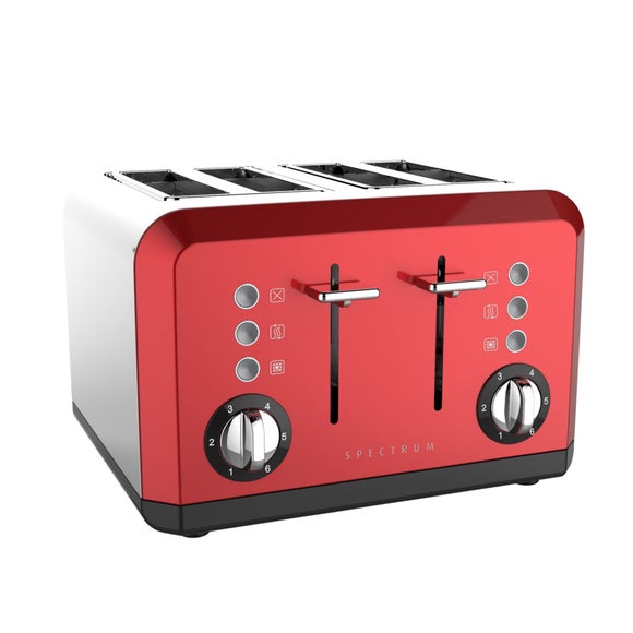 red kettle and toaster dunelm