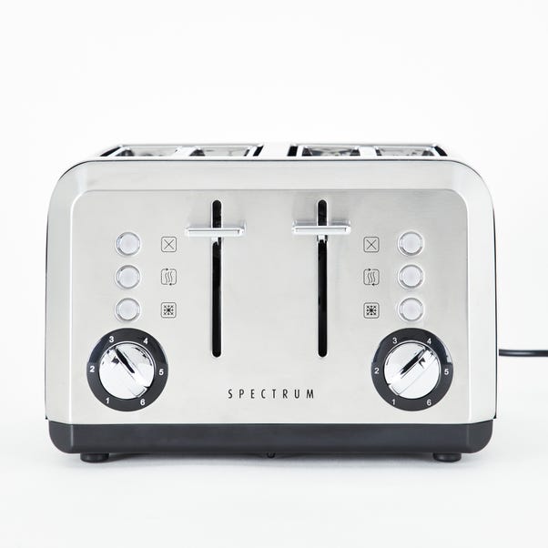 Spectrum Brushed Stainless Steel 4 Slice Toaster Stainless Steel
