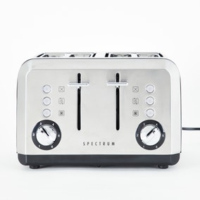 Spectrum Brushed Stainless Steel 4 Slice Toaster