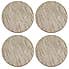 Set of 4 Faux Leather Champagne Coasters Champagne