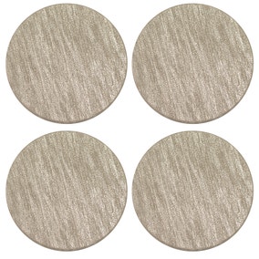 Set of 4 Campagne Faux Leather Coasters