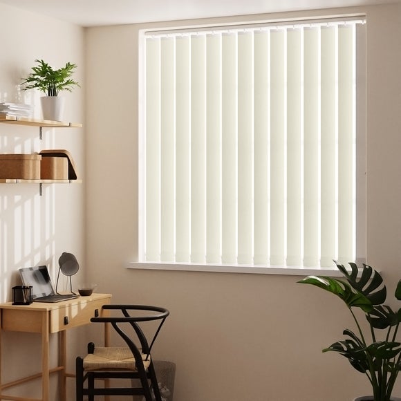 Cream Stripe Cordless Vertical Blind Dunelm