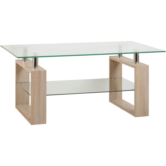 Glass store table dunelm