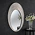 Yearn Reeded Oval Mirror 71x107cm Silver White