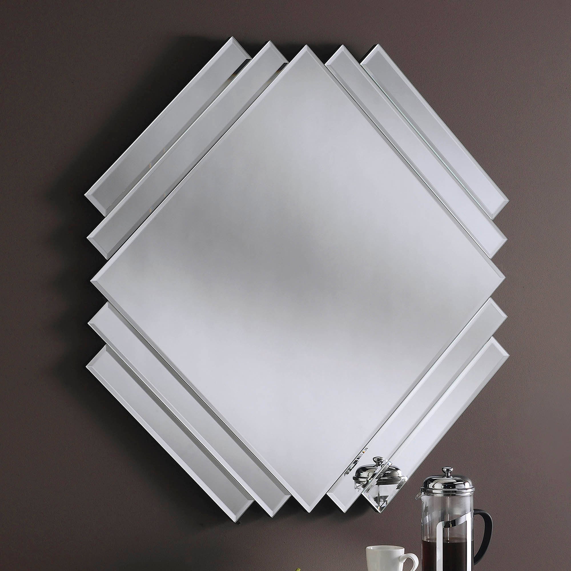 Yearn Art Deco Square Wall Mirror