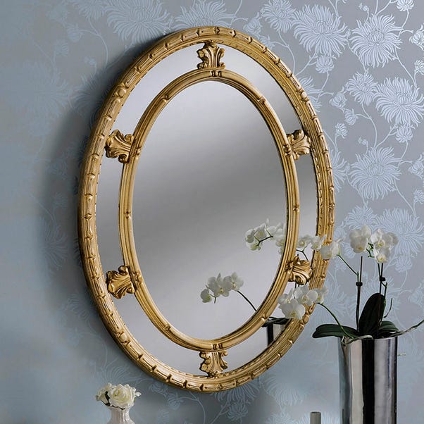 Yearn Decorative Oval Mirror 86x66cm Gold Gold
