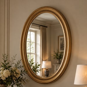 Yearn Beaded Oval Wall Mirror