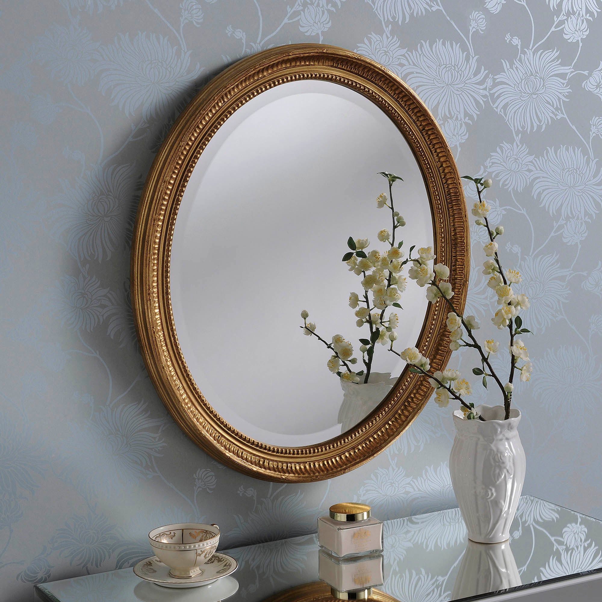 Yearn Ornate Oval Wall Mirror