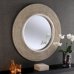 Yearn Round Beaded Wall Mirror