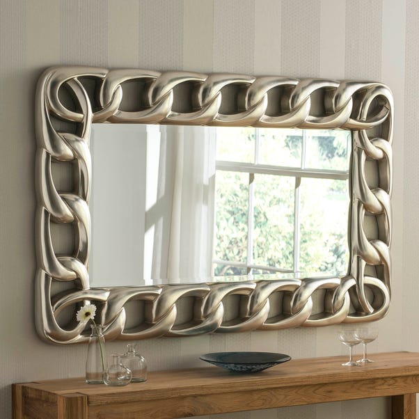 Yearn Chain Rectangle Overmantel Wall Mirror image 1 of 1