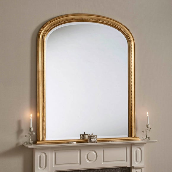 View Yearn Beaded Mantle Mirror Gold View Yearn Beaded Mantle Mirror Gold