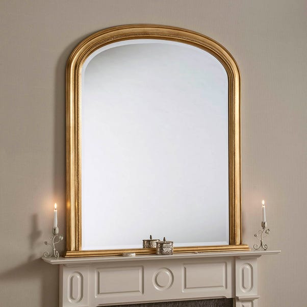 Yearn Beaded Arched Overmantel Wall Mirror image 1 of 1