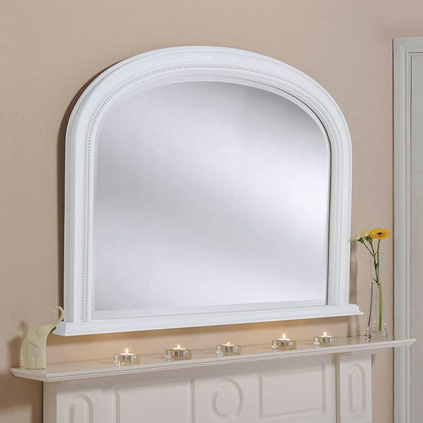 Yearn Beaded Curved Overmantel Wall Mirror image 1 of 1