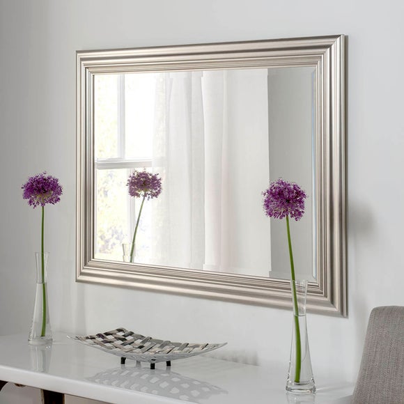 Silver wall best sale mirror