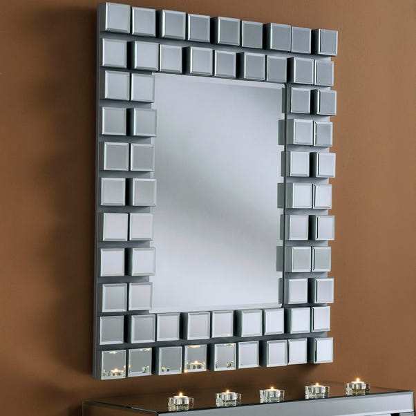 Yearn Block Mirror Silver Silver undefined