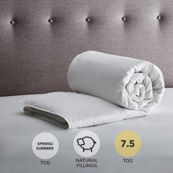 Fogarty White Goose Feather and Down 7.5 Tog Duvet  undefined