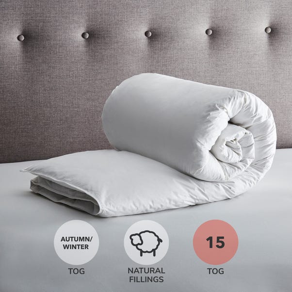 Fogarty White Goose Feather and Down 15 Tog Duvet  undefined