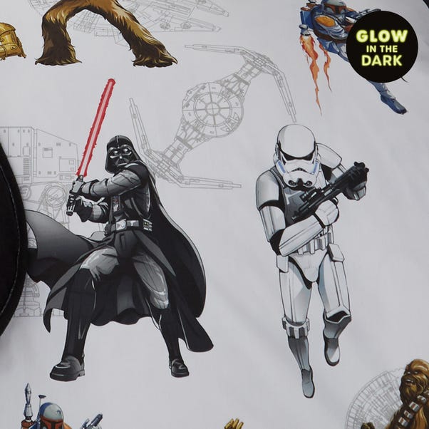 Star Wars Glow in the Dark Duvet Cover and Pillowcase Set image 1 of 2