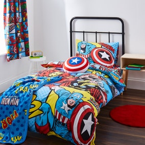Disney Marvel Comics Duvet Cover and Pillowcase Set