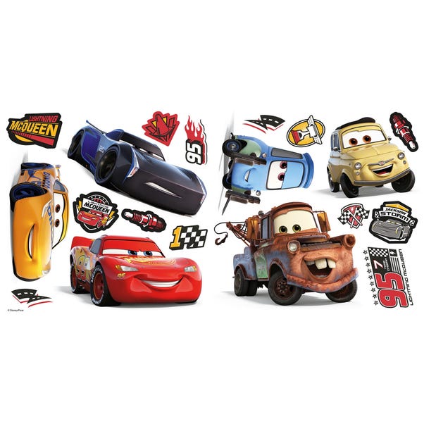 Disney Cars Wall Stickers Multi Coloured