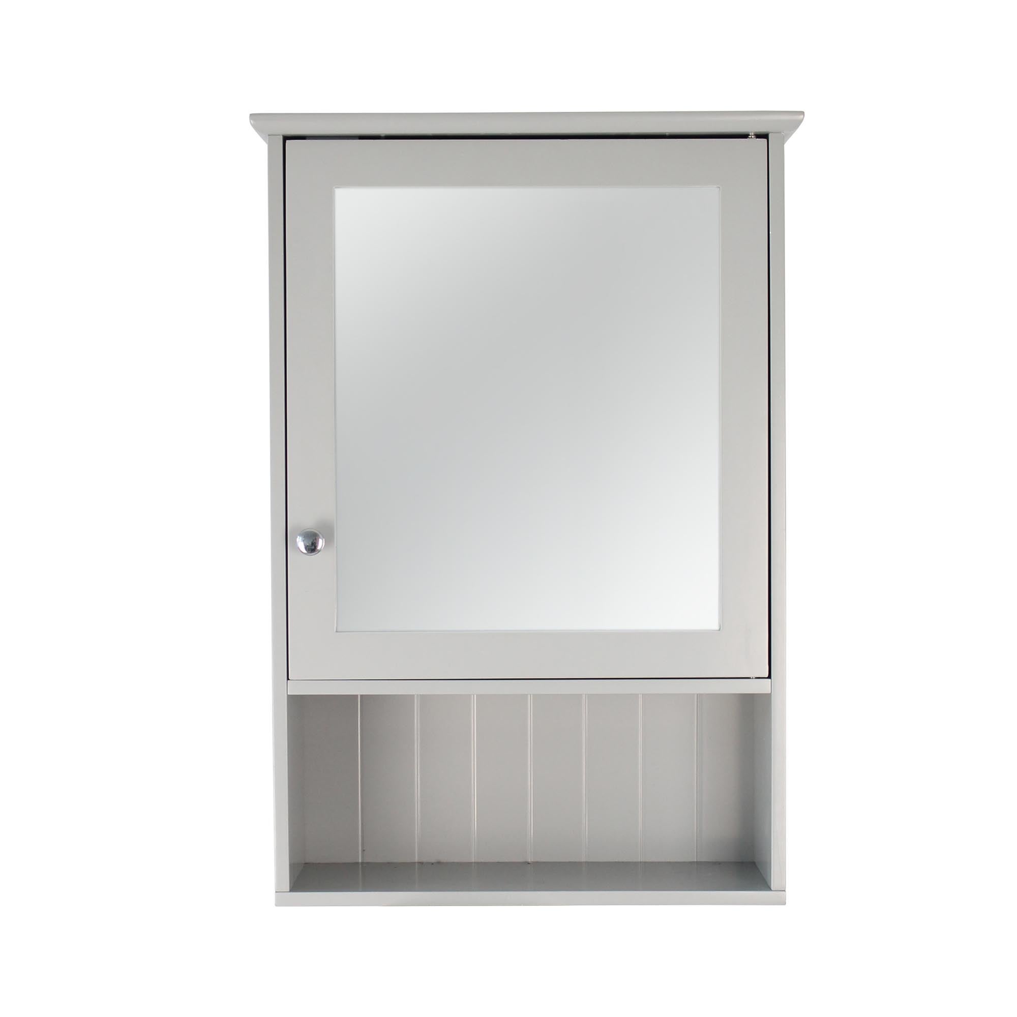 Image of Rimini Grey Mirror Cabinet Grey