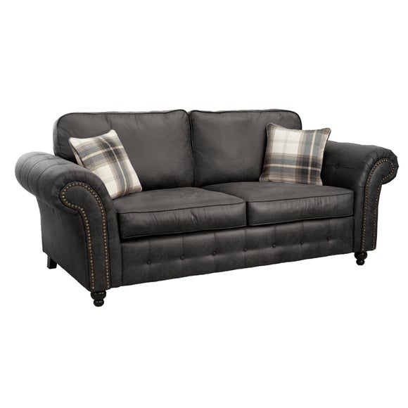 Oakland Faux Leather 3 Seater Sofa Dunelm