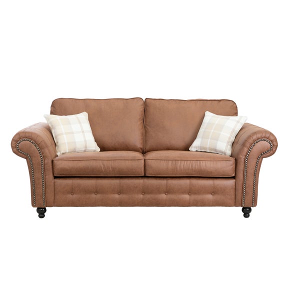 Oakland Faux Leather 3 Seater Sofa Dunelm
