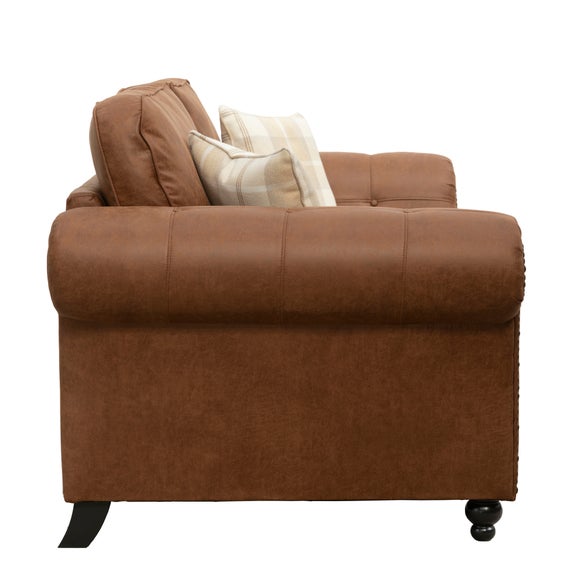 Oakland Faux Leather 3 Seater Sofa Dunelm
