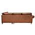 Oakland Right Hand Soft Faux Leather Corner Sofa Chocolate (Brown)