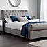 Castello Grey Sleigh Fabric Bed Frame  undefined