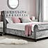 Castello Steel Sleigh Fabric Bed Frame  undefined