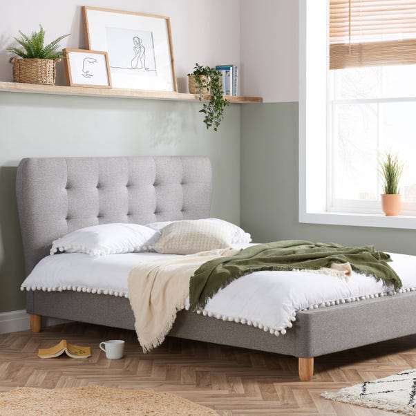 Stockholm Fabric Bed Frame Dark Grey undefined