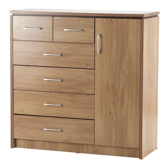 Chest Of Drawers | White And Oak Chest Of Drawers | Dunelm