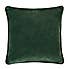 Clara Cotton Velvet Square Cushion Emerald Green undefined