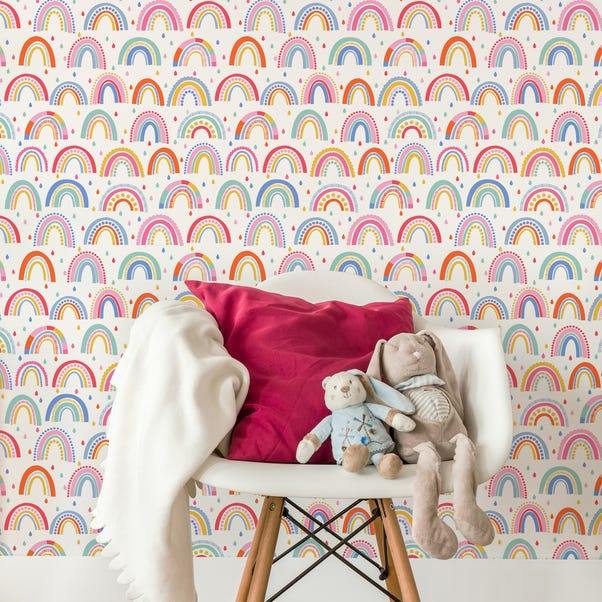 Over The Rainbow Pink Wallpaper image 1 of 1