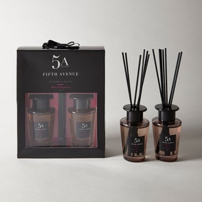 5A Fifth Avenue Set of 2 Black Pomegranate Reed Diffuser
