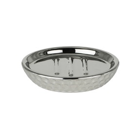 Silver Hammered Soap Dish