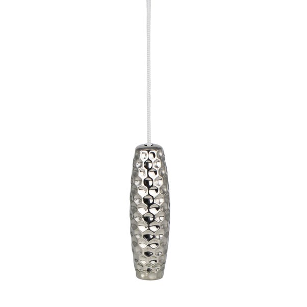 Silver Hammered Light Pull image 1 of 2