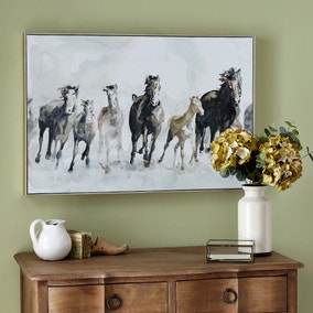 Horses Framed Canvas