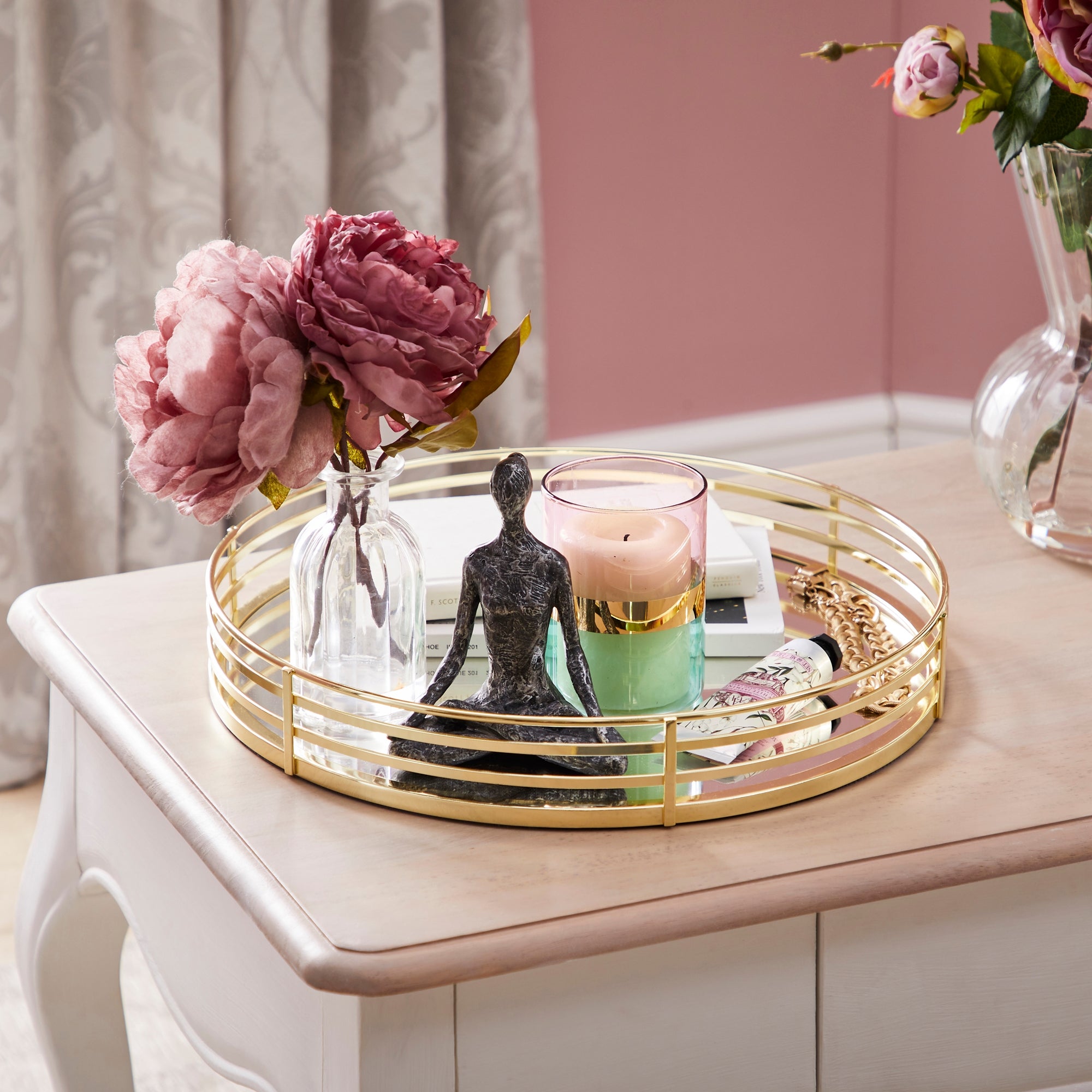 5A Fifth Avenue Decorative Gold Mirrored Tray | Dunelm