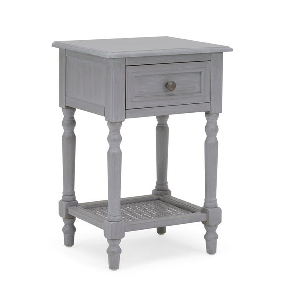 Lucy Cane Grey Nightstand Dunelm