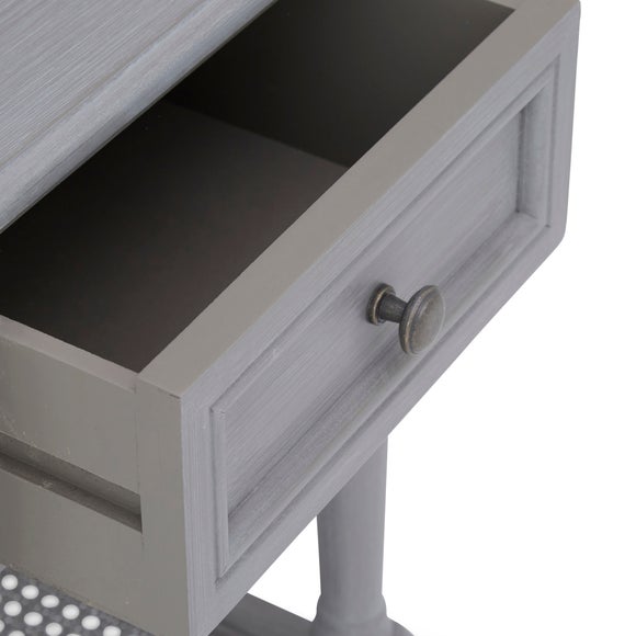 Lucy Cane 1 Drawer Bedside Table Dunelm