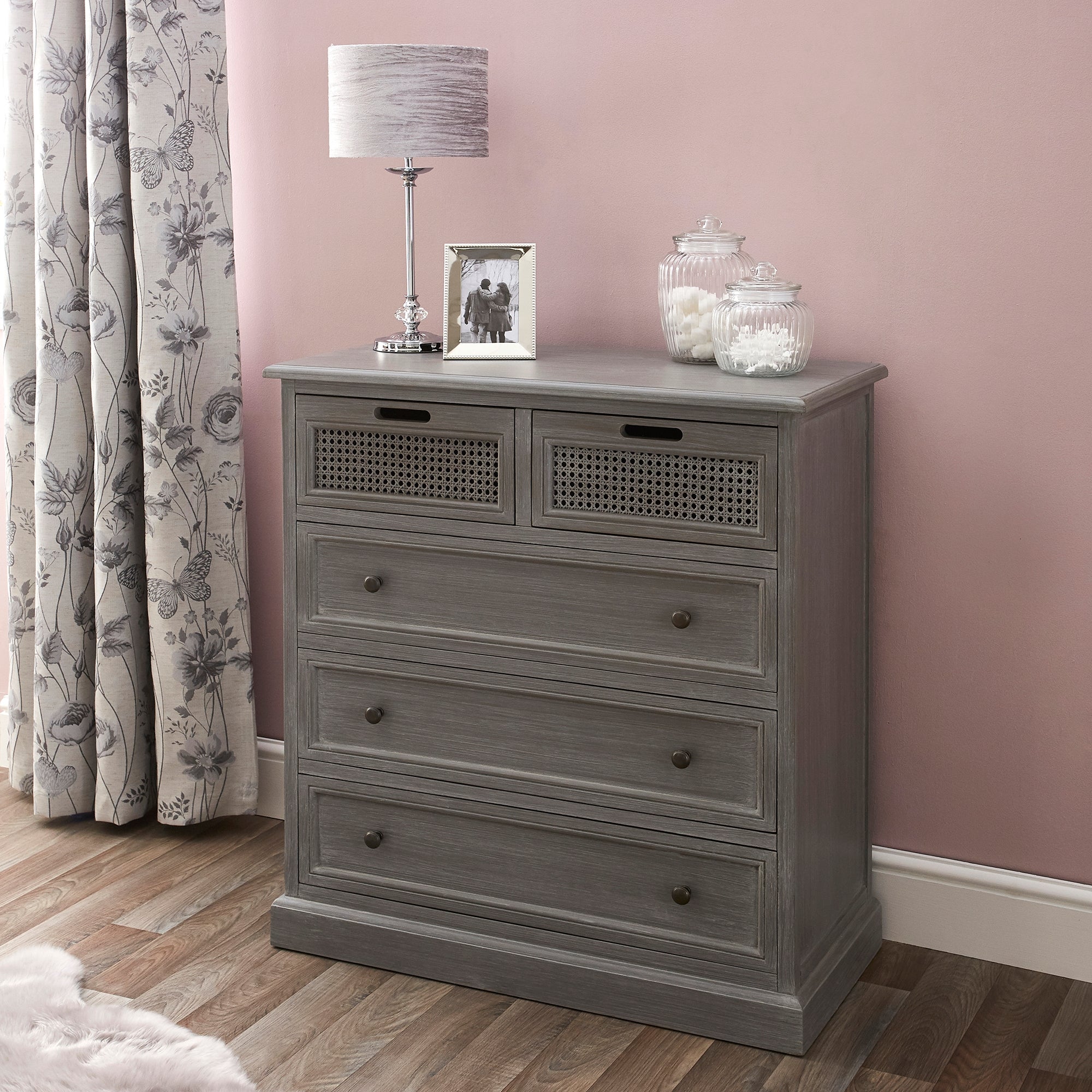 Lucy Cane 5 Drawer Chest Slate Grey