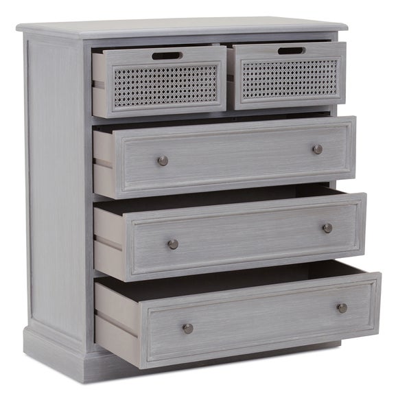 Lucy Cane 5 Drawer Chest | Dunelm