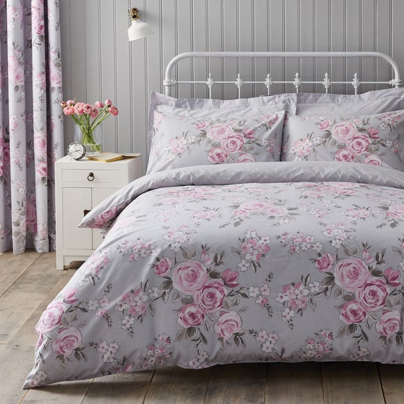 dunelm bedding pink and grey